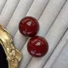 Pendientes de Botón de Perla Grande Estilo Hepburn de Gama Alta para Mujer, Pendientes de Perla Grande Exagerados, Elegantes y Versátiles Tendencia de Pendientes de Año Nuevo