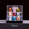 Caja de Set Estándar de Minerales de Piedra Cruda de Cristal Natural Adornos Regalos de Enseñanza de Ciencia Popular para Niños Caja de Set de Colección de Cristales Minerales