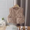 Chaleco de invierno para niñas, ultraligero y delgado, elegante diseño nuevo para otoño e invierno, cálido y moderno, chaleco engrosado para bebés, moderno