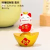 Brinquedo Giratório de Gato Fofo Gato da Sorte Decoração para Casa Mesa de Escritório Decoração para Alívio de Estresse Presente