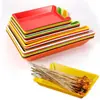 Bandejas para brochetas para restaurantes de hot pot, bandejas de vitrina, bandejas de autoservicio, bandejas de plástico apilables, bandejas especiales para brochetas a la parrilla y fritas, uso comercial