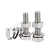 Tornillo hexagonal exterior de acero inoxidable 304, tuerca, arandela de resorte plana, cuatro combinaciones M3M4M6M8M10M12