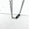 Colar Pulseira Dupla Camada de Aço Titânio Versátil para Fotografia de Rua Primavera e Verão Estilo Ins Design de Nicho Acessórios Simples Atacado