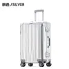 Maleta de viaje completamente metálica, equipaje de mano de aleación de aluminio y magnesio, bolsa con ruedas unisex para estudiantes, equipaje de aleación de aluminio con ruedas universales