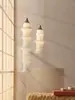 Lámpara de Pie Colgante de Tela de Bambú Simple Nórdica