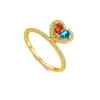 Anel de Amor Personalizado de Moda Europeia e Americana, Prata Esterlina 925 de Alta Qualidade, Anel Versátil Clássico do Dia a Dia em Formato de Coração com Coroa para Mulheres