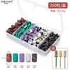 Nuevo cabezal de pulido de uñas de Amazon, con anillo de arena y rueda de amolar en caja, cabezal de máquina pulidora, herramienta para pulir uñas.
