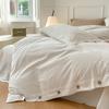 Ropa de Cama para Hotel y B&B Estilo Botón Estilo Liso Juego de Cuatro Piezas Imitación Algodón Puro Algodón Lavado Juego de Tres Piezas Cómodo