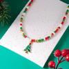 Colar de Contas de Arroz de Natal Transfronteiriço Novo Moda Feminina Pingente de Papai Noel Árvore de Natal BENGALA DE NATAL