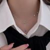 Collar de Borla Estrella de Verano de Plata S925 Bajo el Árbol Banyan para Mujer Estilo Nicho Coreano Lujo Ligero Regalo para Novia Cadena para Clavícula