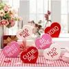 Nuevos Adornos de Madera para el Día de San Valentín Transfronterizos 2027 con Impresión UV a Doble Cara, Recuerdos de Madera en Forma de Corazón para Aniversarios de Boda