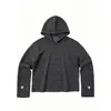 Sudadera con capucha a rayas y bordado de estrella retro americana para hombre, otoño, peso pesado, corte limpio, top, chaqueta corta