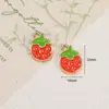 Aleación Mixta Colgante de Fruta Sandía Pera con Goteo de Aceite Accesorios para Joyería DIY Colgante para Bolso Llavero Materiales