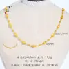 Conjunto de Joias Étnicas Banhado a Ouro de Xinjiang Pulseira com Contas Olho de Gato Colar Corrente de Clavícula Versátil de Alta Qualidade para Mulheres
