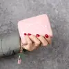 Carteira Curta com Franja de Gato para Mulheres, Fashion e Fofa, Porta-Moedas para Estudantes, Porta-Cartões com Múltiplos Compartimentos, Porta-Moedas Feminino, Fresco