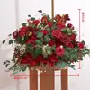 Arreglos Florales de Rosas Artificiales Transfronterizos, Arreglos Florales para Pasillo de Bodas, Flores para Decoración de Hoteles, Decoraciones de Boda, Bolas de Flores Artificiales, Arreglos Florales