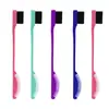 Peine para peluquería tres en uno peine para patillas de doble cara cepillo para el cabello herramienta para el cabello peine cepillo aguja de acero cepillo para cejas peine para cabello roto cepillo de limpieza