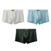 Venta al por mayor de Ropa Interior para Hombre Huajielong de Encaje de Malla Hielo Seda, Boxer Briefs Transpirables de Talla Grande para Hombre, Disponible para Dropshipping