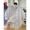Diseño Único, Camisa Coreana de Rayas de Manga Corta Súper Bonita para Mujer, Camisa Francesa de Gama Alta para Verano