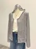 Cárdigan ligero a rayas con protección solar para mujer, colores contrastantes, con capucha, mangas largas, estilo coreano casual para primavera y verano, chaqueta con cremallera