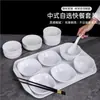Conjunto criativo de tigelas pequenas de melamina para uso comercial, adequado para refeitórios escolares, tigelas de macarrão, pratos de arroz frito, restaurantes de fast food, tigelas de arroz e tigelas de sopa.
