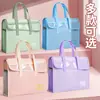 Bolsa de Almacenamiento Simple con Tapa de Velcro, Bolsa Portátil Grande de Capacidad B4 para Documentos de Estudiante, Bolsa de Almacenamiento Espesa y Amplia para Tutoría