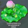 Patio rocalla, pecera con forma de rana, decoración de estanque de peces, pato mandarín flotante, pato amarillo pequeño, cisne, tortuga, adornos para jardín al aire libre