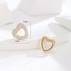 Aretes Casuales Nicho Elegantes de Alta Gama Aguja de Plata S925 Zircón para Mujer Exquisitos Aretes de Perlas Clips para Orejas Sin Perforar