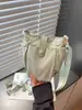 Bolsa Saco Casual Transfronteiriça para Mulheres, Nova Bolsa Tote Diária para Estudantes de Grande Capacidade, Bolsa de Ombro Transversal Versátil para o Dia a Dia