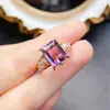 Anillo de Citrina Natural Popular al por Mayor de Fábrica con Incrustación de Plata S925 Piedra Principal 8*10 Joyería de Lujo Venta Directa de Fábrica