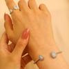 Set de Pulsera y Anillo Geométrico de Metal Ins, Joyería de Estilo Abierto Ajustable con Diseño Único, Accesorios Transfronterizos Europeos y Americanos