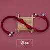 Fivela de pipa com borla de pérola de cauda longa botão de cheongsam de uma palavra fivela decorativa estilo chinês hanfu retrô para crianças