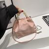 Bolsa Nube de Perlas Grandes Heladas Macaron 2024 Verano para Mujer La Más Fácil de Combinar Bolso Cruzado Bolso de Hombro Texturizado Casual