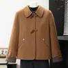Abrigo Corto de Lana de Gama Alta Otoño Top Nuevo Estilo Primavera/Otoño 2026 Chaqueta de Lana para Mujer de Mediana Edad Mujer