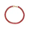Explosiones Europeas y Americanas Pulsera de Circonita de Color Rectangular Pulsera Tenis Completamente Diamantada Comercio Electrónico Transfronterizo para Joyería de Mano de ins
