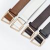 Cinto Feminino sem Fivela Trapezoidal Perfurada Cinturão de Personalidade para Estudante Feminina Versátil Estilo Coreano Moda Feminina Cinturão para Calça