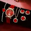 Relojes Transfronterizos para Comercio Electrónico Fábrica al por Mayor Set de Relojes para Mujer Reloj de Cuarzo Caja de Regalo Moda Tendencia Set de Relojes