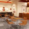 Celebridad de Internet Estilo Mid-Century Cafetería Tienda de Postres de Té con Leche Combinación de Mesa y Silla Restaurante Coreano Barra de Snacks Tablero de Océano Mesa Cuadrada Pequeña