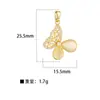 Moda Transfronteiriça Liga de Cobre Micro Diamante Zircônia Colorida Borboleta Pingente Acessórios DIY Acessórios de Colar Atacado