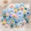 Conjunto de 60 Peças Multicor de Flores Artificiais para Materiais DIY, Acessórios de Flor para Pente de Cabelo Estilo Tradicional, Flores Artificiais para Decoração de Casamento