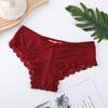 Ropa interior para mujer sexy encaje cintura media tejido Ice Silk calzones suaves talla grande exportación comercio exterior fábrica mayoreo