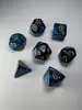 Patrón de mármol multicolor de dos colores tablero de juego de mazmorra juego de rol dnd acrílico poliédrico set de 7 piezas dados