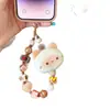 Nuevo Lindo Colgante de Cadena de Cuentas para Teléfono Móvil con Cuentas de Jardín Secreto Gato Conejo de Dibujos Animados Colgante para Mochila Suministro de Regalo