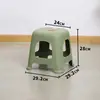 Taburete de Plástico para el Hogar Apilable Engrosado Banco Simple Moderno Restaurante Mesa de Comedor Taburete Silla Larga para Sentarse