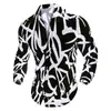 Estación Independiente Comercio Exterior Transfronterizo Ropa Nueva para Hombre Moda Otoño 2025 Casual Camisa de Manga Larga con Estampado 3D para Hombre