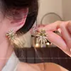 Aretes de Ojo de Tigre Fuegos Artificiales Maillard para Mujer, Lujo Ligero, Elegantes, Pendientes de Alta Gama, Moda de Nicho, Accesorios Versátiles para Orejas al por Mayor