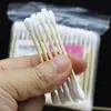 Bastoncillos de Algodón con Puntas Redondas Doble Cara, 100 Piezas, Bastoncillos de Algodón con Puntas Afelpadas para Maquillaje, Limpieza, Rosa, Multifuncional para Limpieza de Oídos