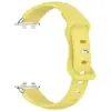 Pulseira de Silicone de Cor Sólida com Fecho Borboleta Brilhante Compatível com Huawei Band 8/9/10/11/11Pro Pulseira de Reposição
