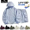 Traje de Protección Solar para Hombre Nuevo Verano Ropa de Protección Solar Shorts de Secado Rápido Transpirables para Exteriores Ropa Casual para Pareja Traje Anti-UV