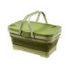Cesta portátil plegable para exteriores con tapa, cesta de almacenamiento para picnic, cesta para artículos diversos, cesta de almacenamiento, cesta de picnic